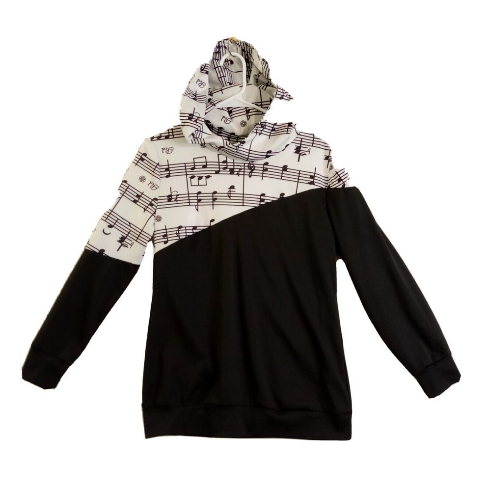 Music Notation on‎ Staff Women's Medium Hoodie Polyester